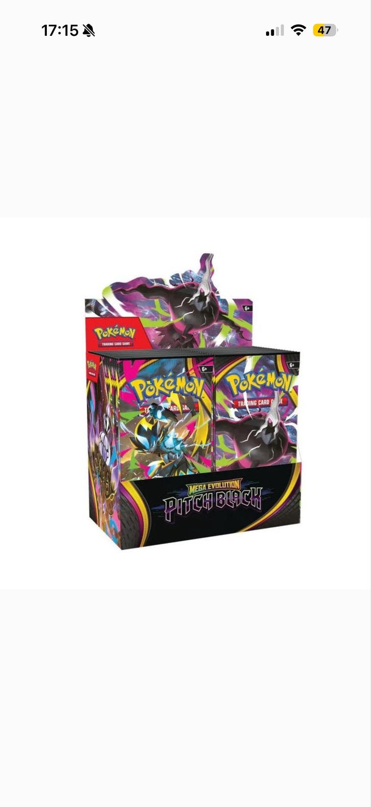 Pokémon TCG: Mega Evolution Pitch Black Booster Box (Pre-ord, Ophalen of Verzenden, Nieuw, Boosterbox