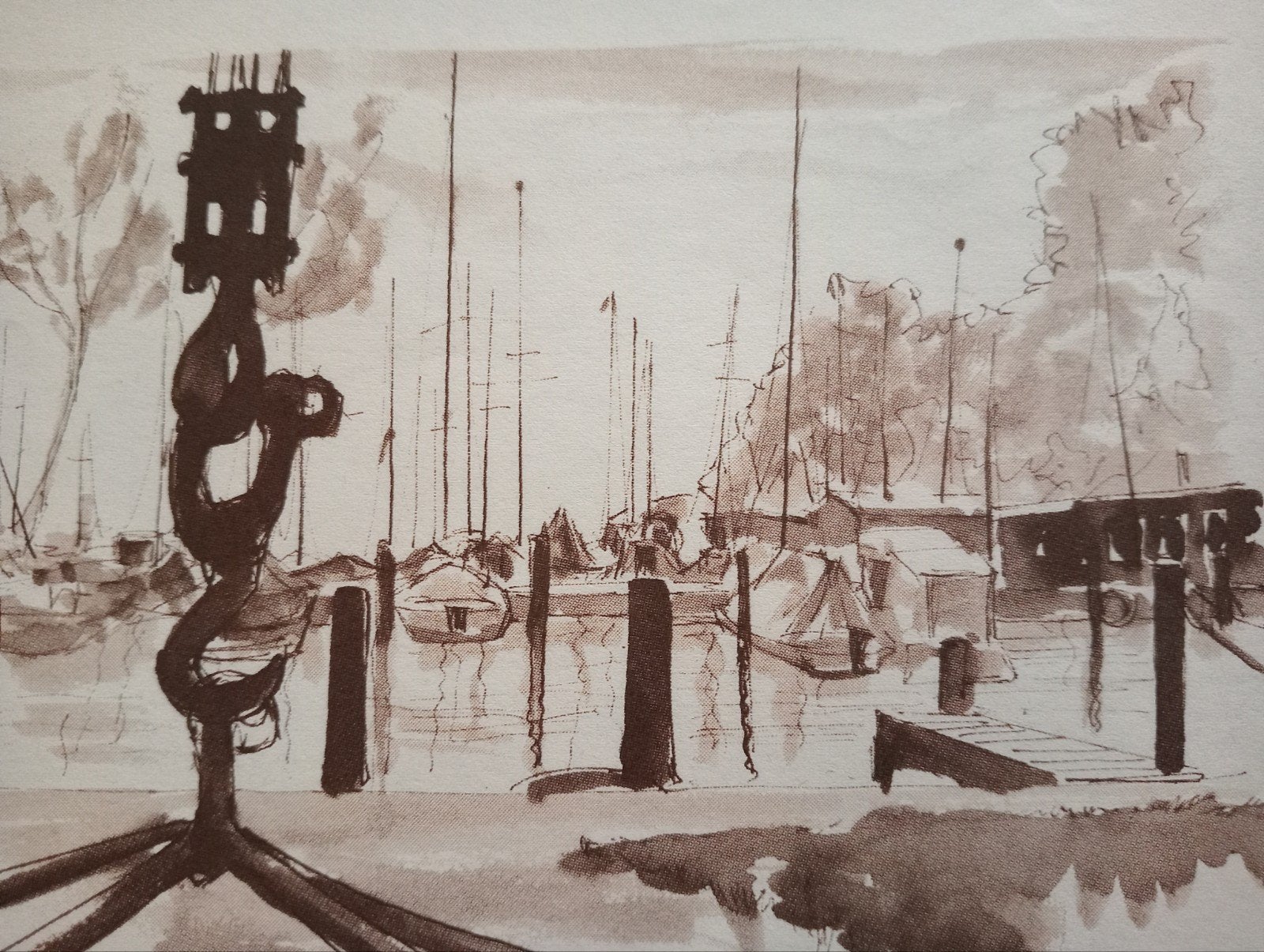 Uitgeest offset prent, Ophalen of Verzenden, Voor 1940, Gebruikt, Overige onderwerpen
