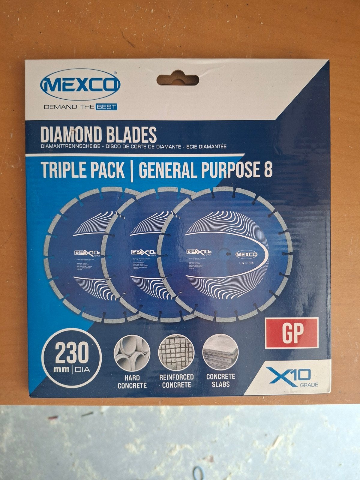 Mexco Diamantzaagbladen Triple Pack 230mm, Doe-het-zelf en Verbouw, Gereedschap | Zaagmachines, Cirkelzaag, 70 mm of meer, Nieuw