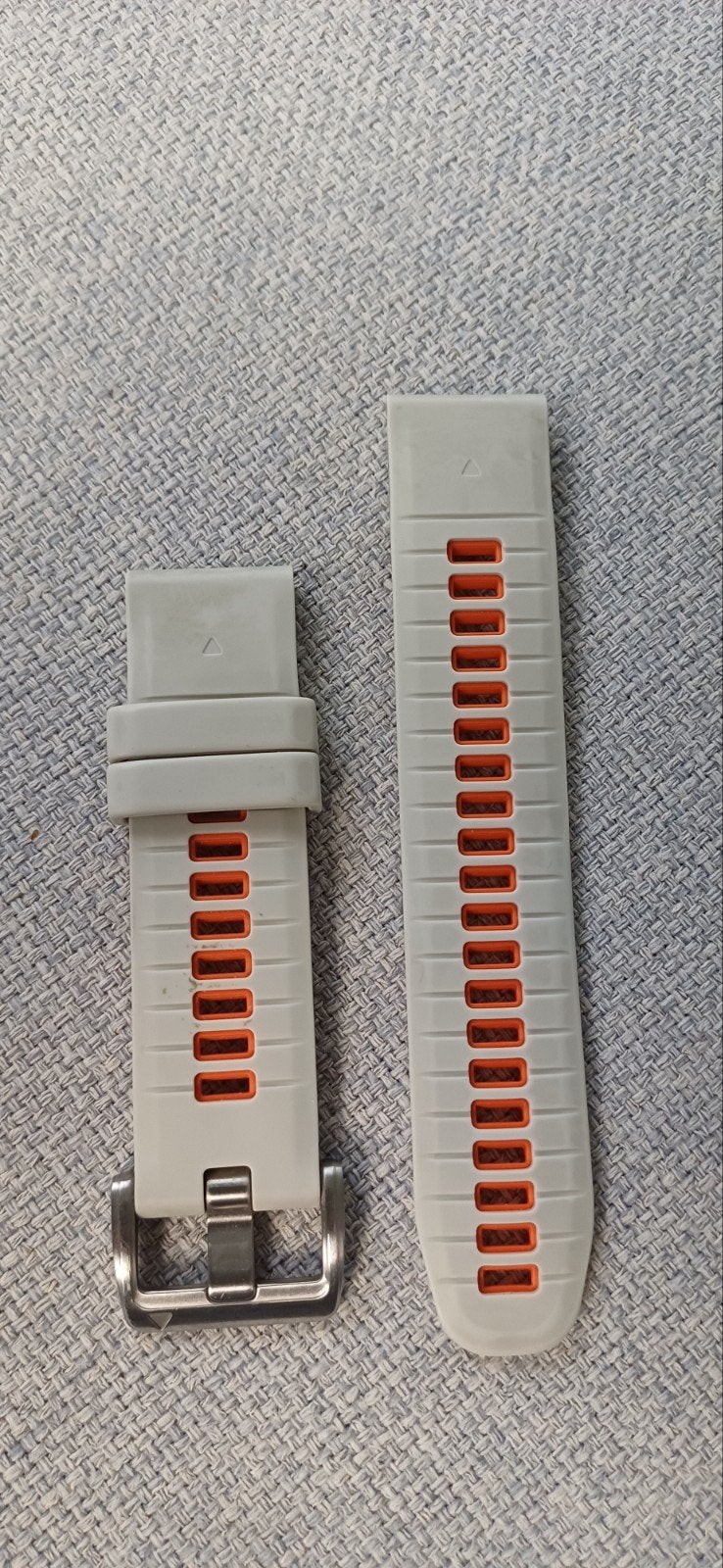 Garmin QuickFit 22mm horlogebandje - Grijs/Oranje, Garmin, Ophalen of Verzenden, Zo goed als nieuw, Waterdicht