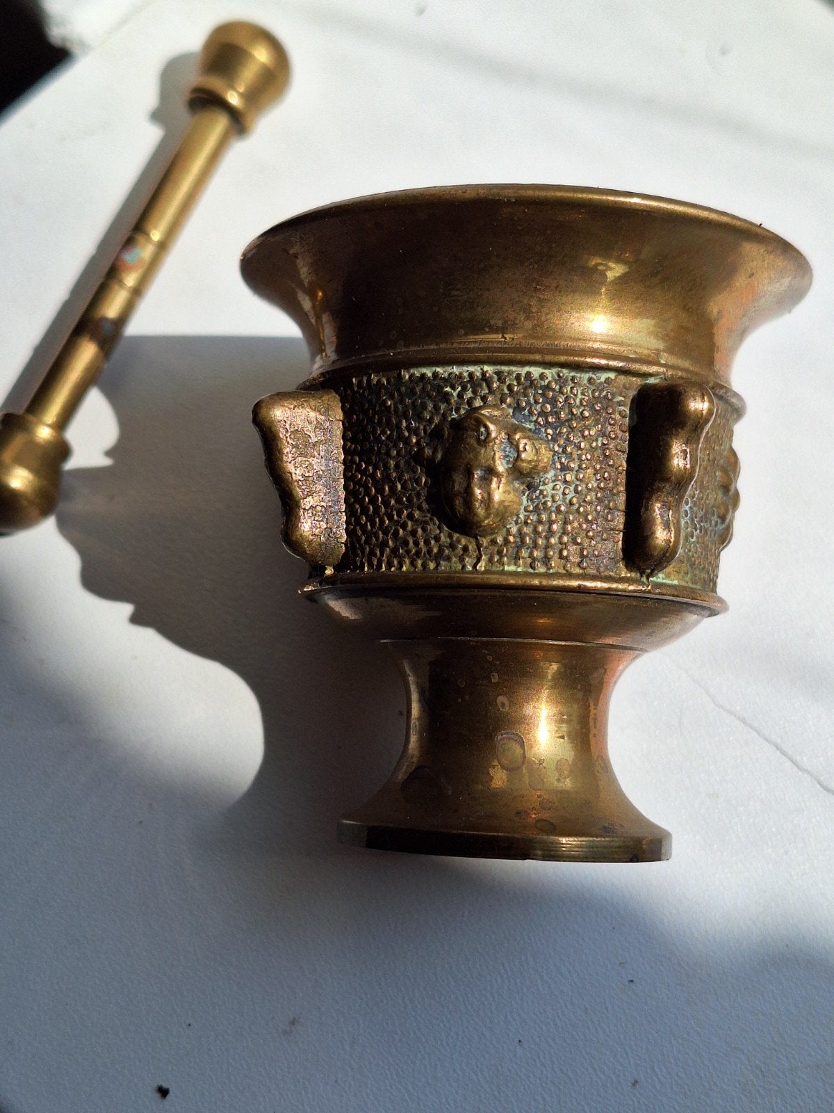 Antieke Bronzen Vijzel met Stamper - Decoratief, Ophalen of Verzenden, Brons