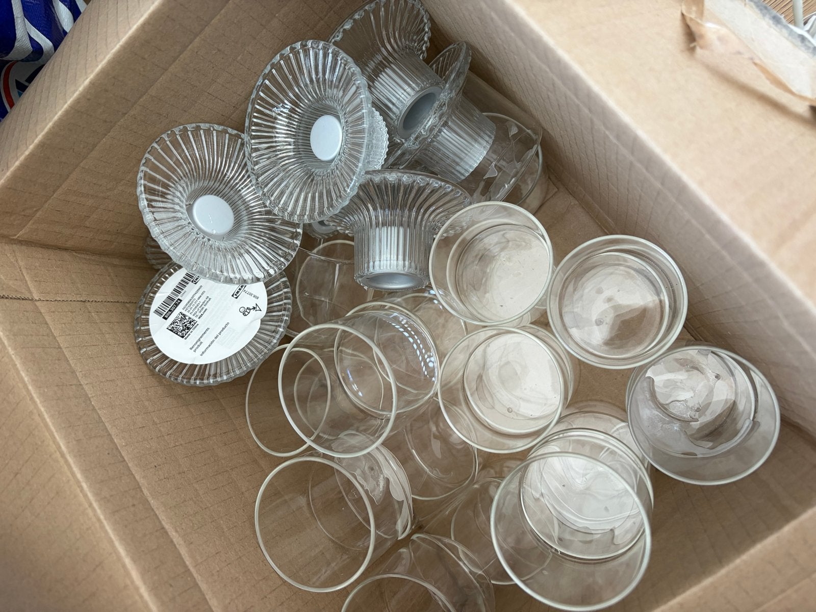 Glazen waxinelichthouders en kandelaars, Gebruikt, IKEA, Waxinelichthouder, Ophalen of Verzenden