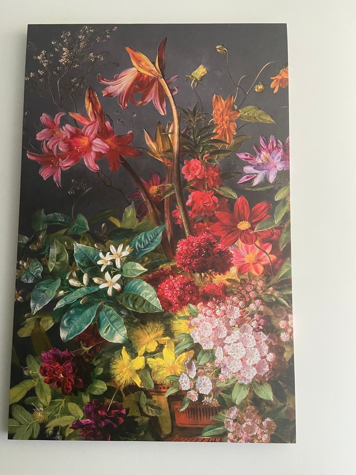 Groot canvas bloemen schilderij, Ophalen