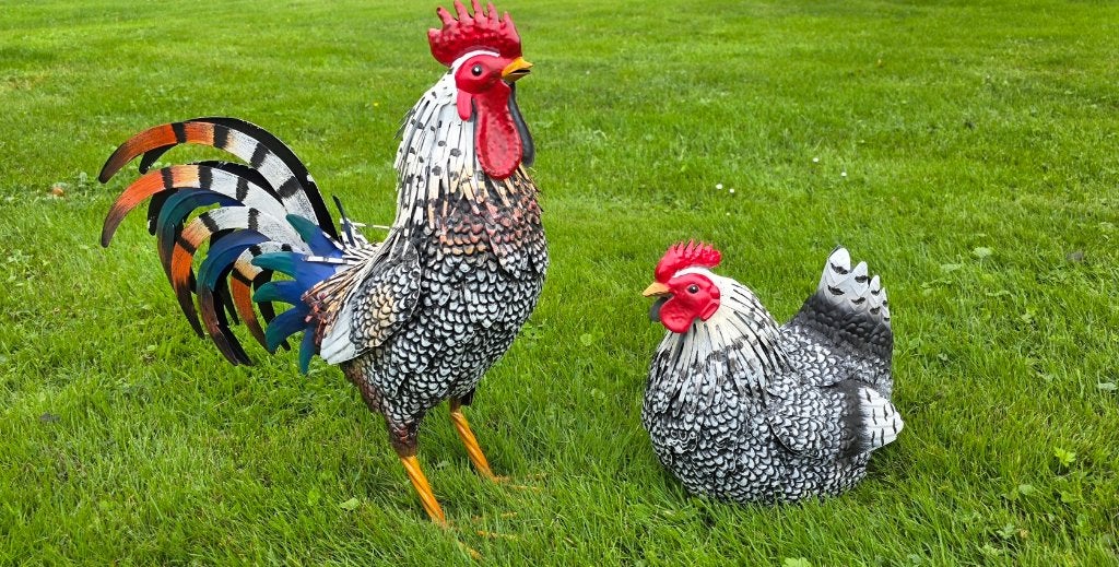 Haan  / Hen / metaal / kippen / NIEUW