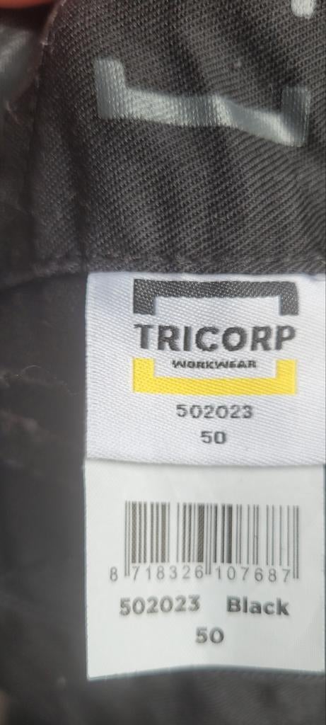 Tricorp Workwear Werkbroek Zwart Maat 50 (M), Tricorp Workwear, Maat 48/50 (M), Zwart, Ophalen of Verzenden