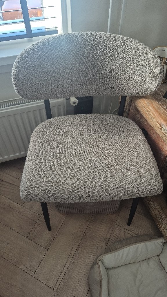 Eetkamerstoel, Huis en Inrichting, Stoelen, Ophalen, Zo goed als nieuw, Grijs, Eén