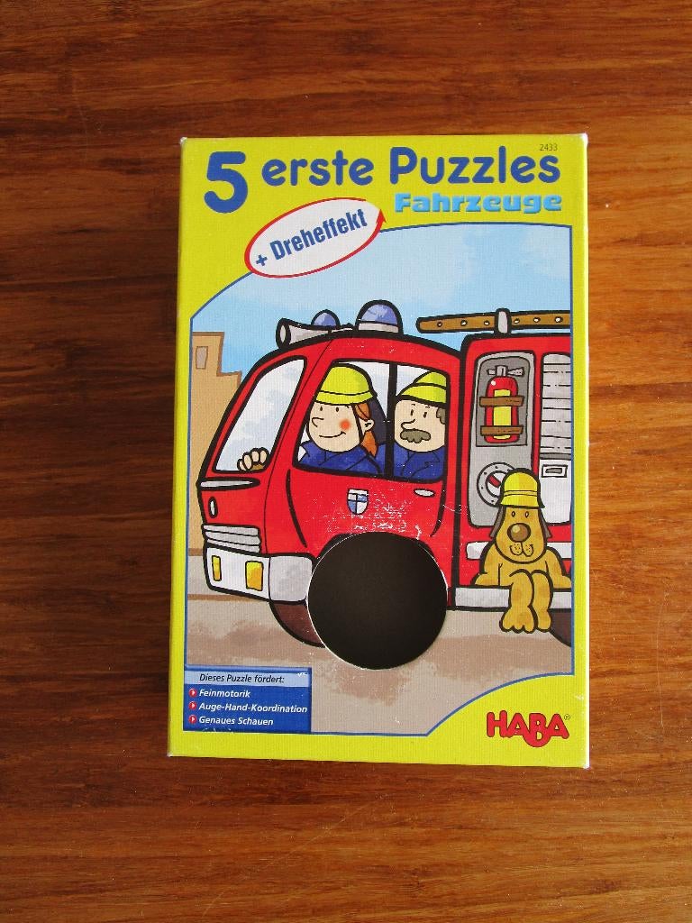 HABA – 5 Eerste Puzzels “Voertuigen” (2433), Ophalen of Verzenden, 10 tot 50 stukjes, Gebruikt, 2 tot 4 jaar