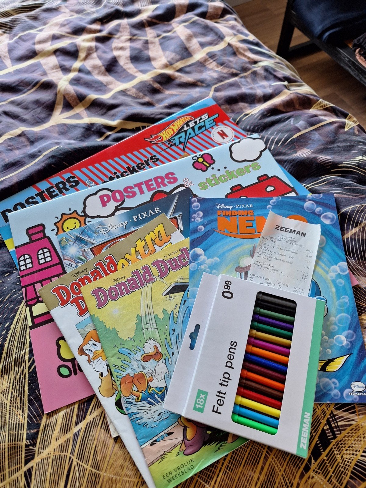 Donald Duck,Hot Wheels stickers,  en meer , vakantiepakket, Boeken, Meerdere stripboeken, Ophalen of Verzenden, Nieuw, Walt Disney