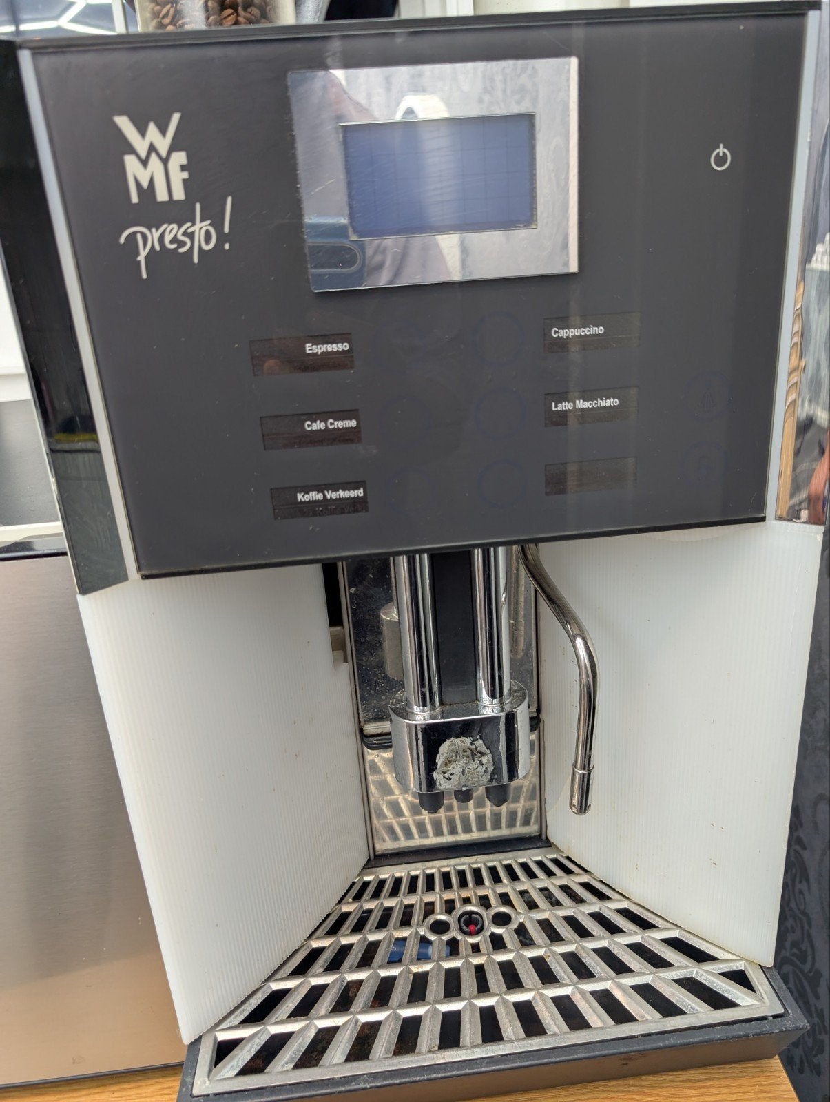 WMF Presto! Koffieapparaat met onderstel en melkkoelkast, Ophalen, 10 kopjes of meer, Koffiemachine, Koffiebonen