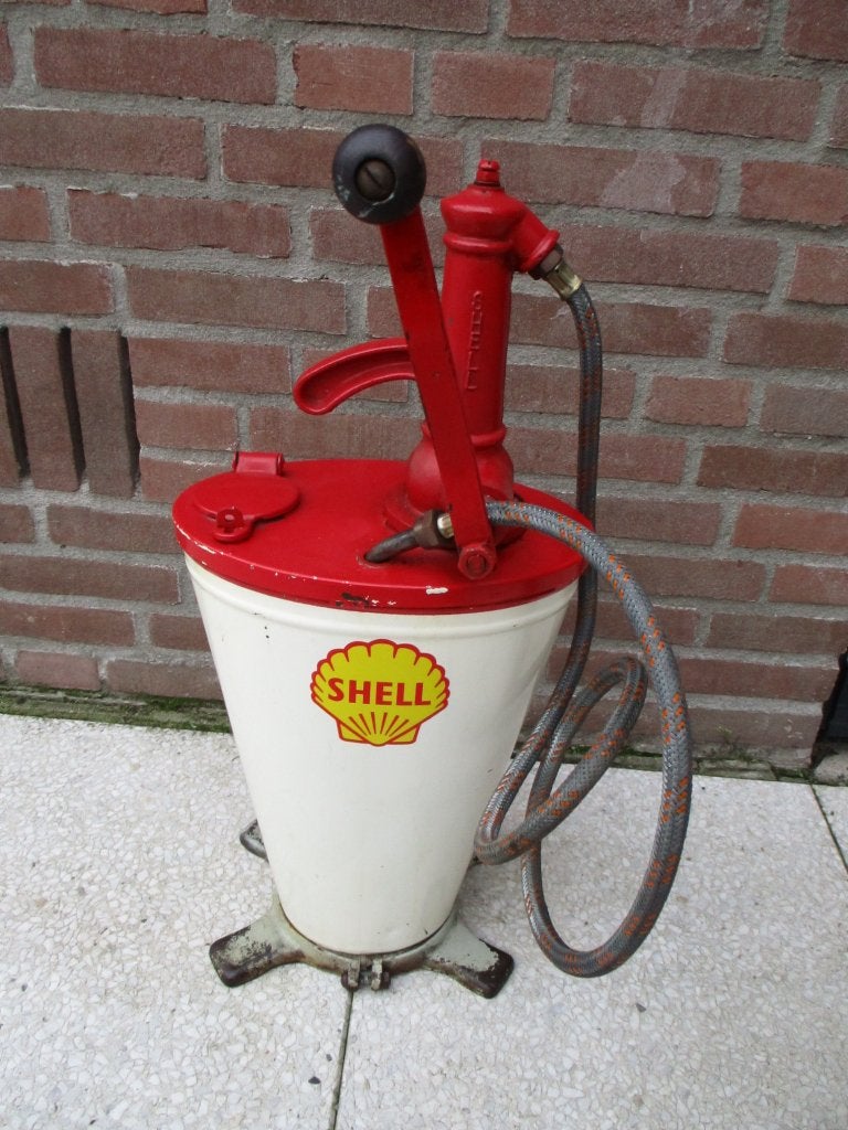 Vintage Shell oliepomp , 50/60 jaren., Ophalen, Zo goed als nieuw