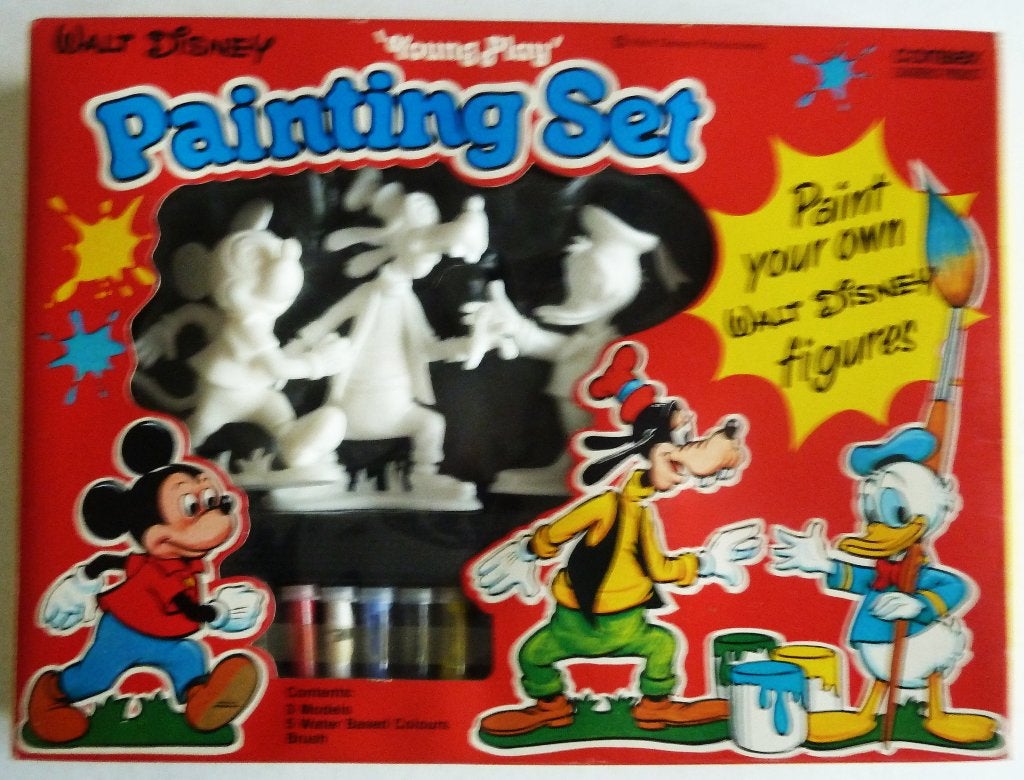 Wailt Disney Painting Set Combex Made in England jaren 80, Ophalen of Verzenden, Overige figuren, Zo goed als nieuw, Beeldje of Figuurtje