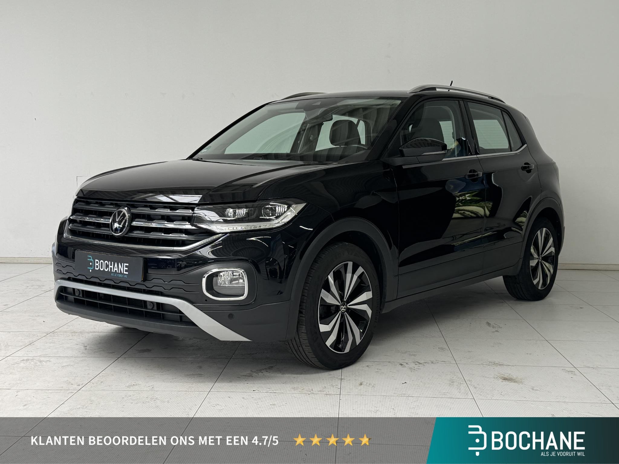Volkswagen T-Cross 1.0 TSI Style | Apple Carplay/Android Aut, Auto's, Gebruikt, Met garantie (alle), Zwart, 3 cilinders