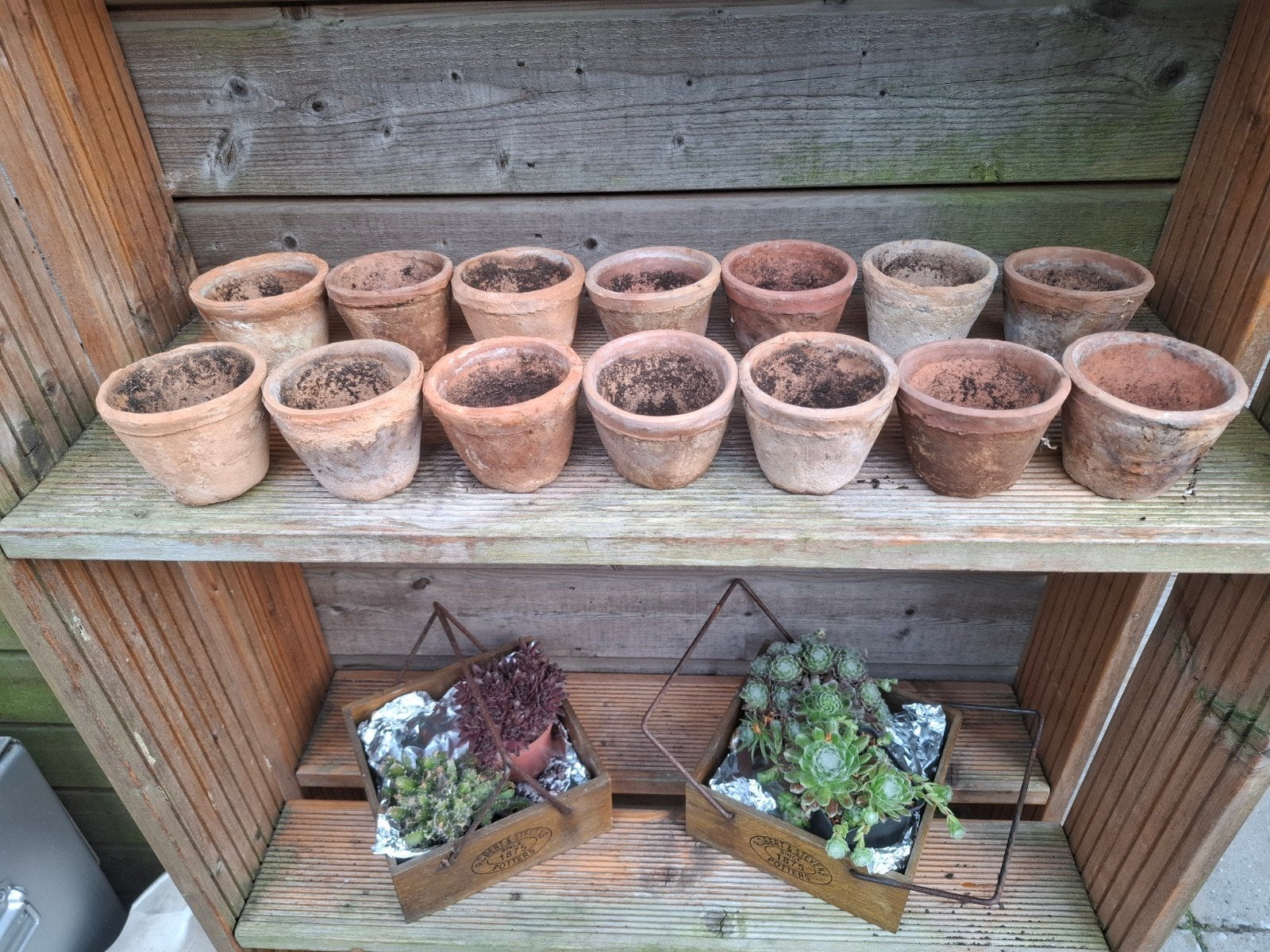 14 kleine Terracotta Bloempotjes, Tuin en Terras, Bloempotten, Ophalen of Verzenden