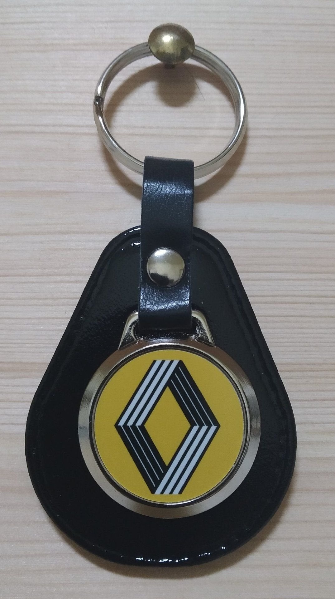 RENAULT Sleutelhanger met logo . Zwart leer, -, Renault, -, Nieuw