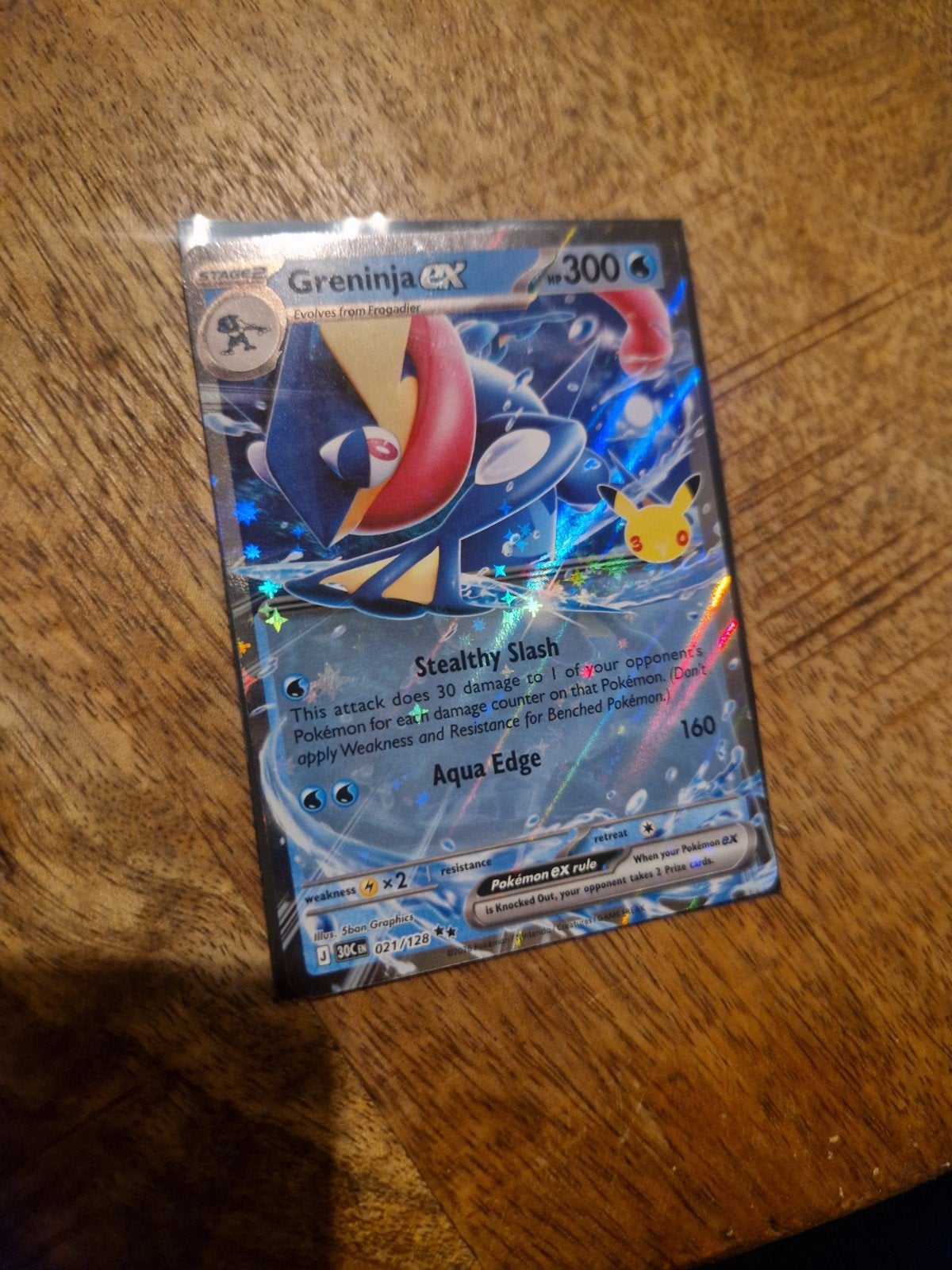 Greninja EX Pokémon kaart - 021/128, Hobby en Vrije tijd, Ophalen, Zo goed als nieuw, Losse kaart, Foil