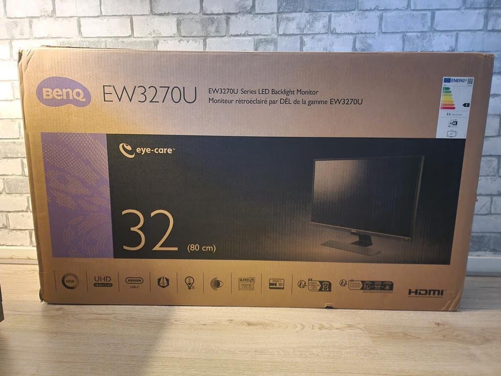 BenQ EW3270U 4K Monitor | 32 inch HDR USB-C(2024), Computers en Software, HDMI, Ophalen of Verzenden, LED, 60 Hz of minder