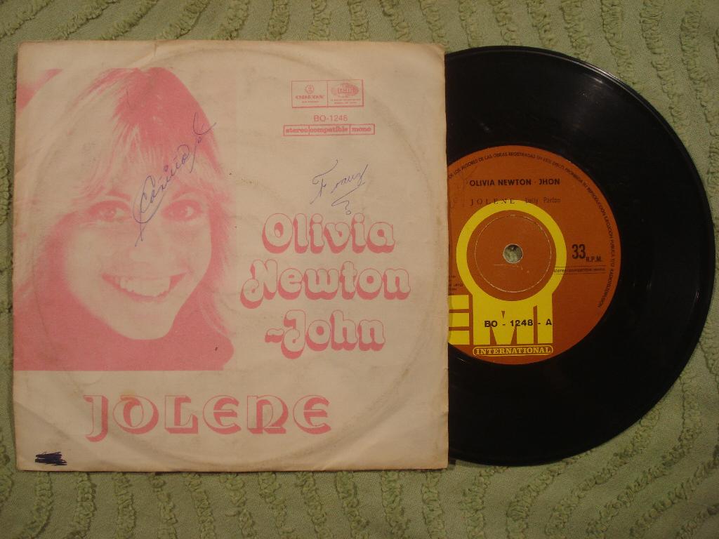 Olivia Newton-John 7" Vinyl Single: ‘Jolene’ (Bolivia) roze, Ophalen of Verzenden, Gebruikt, Country en Western