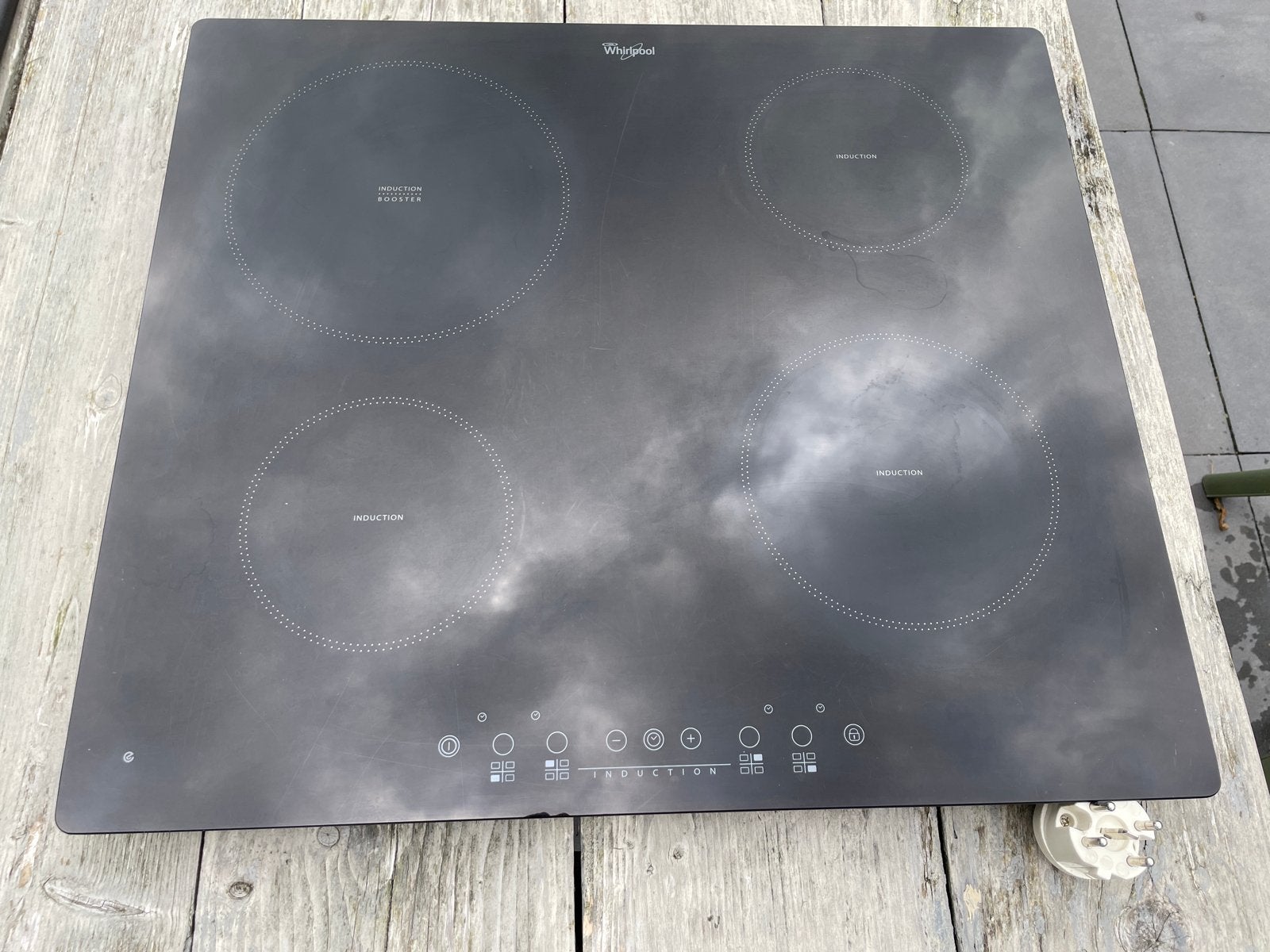 Whirlpool ACM 802/NE Inductiekookplaat - 4 zones, Gebruikt, Inbouw, Inductie, 4 kookzones