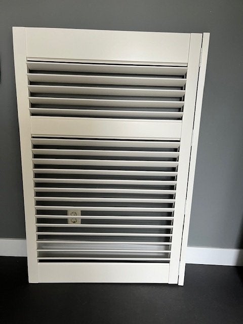 Luxe Shutters, Inclusief montageonderdelen, Wit, 131 cm, Hout