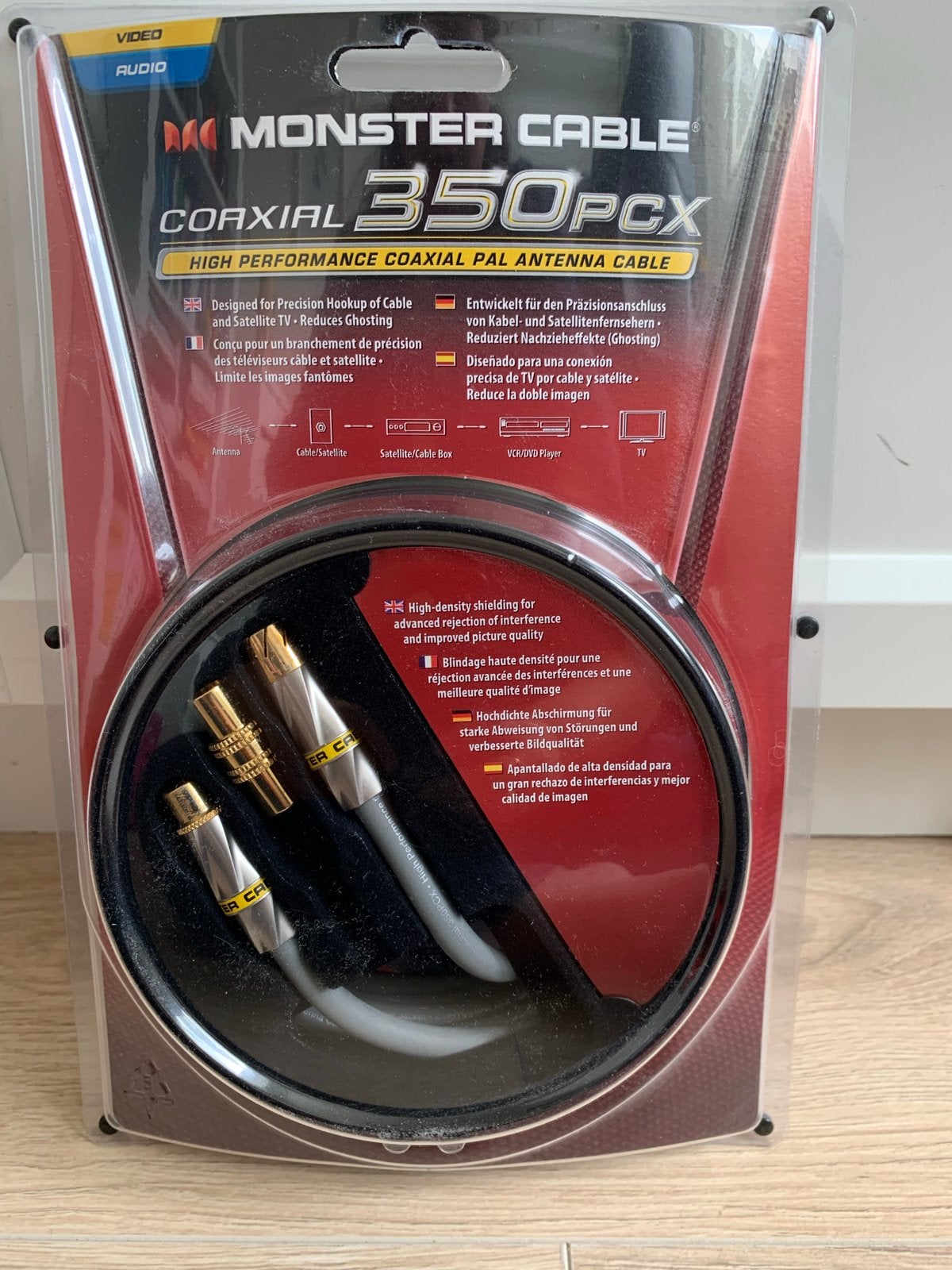 Monster Cable Coaxiale Kabel 350PCX - Hoge Prestaties, Audio, Tv en Foto, Ophalen of Verzenden, Nieuw, 2 tot 5 meter, Coaxiale kabel