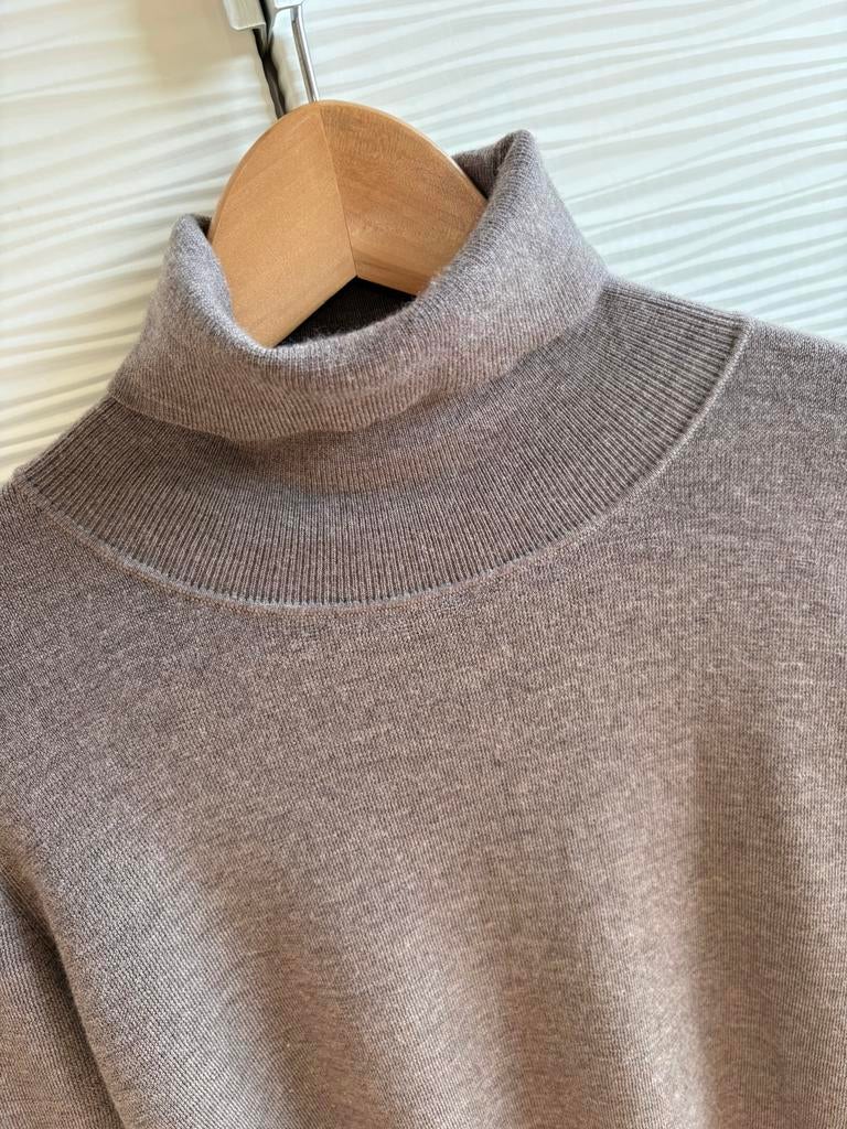 Plein Publique 100% merino wol col truitje maat M, Ophalen of Verzenden, Zo goed als nieuw, Maat 38/40 (M), Bruin