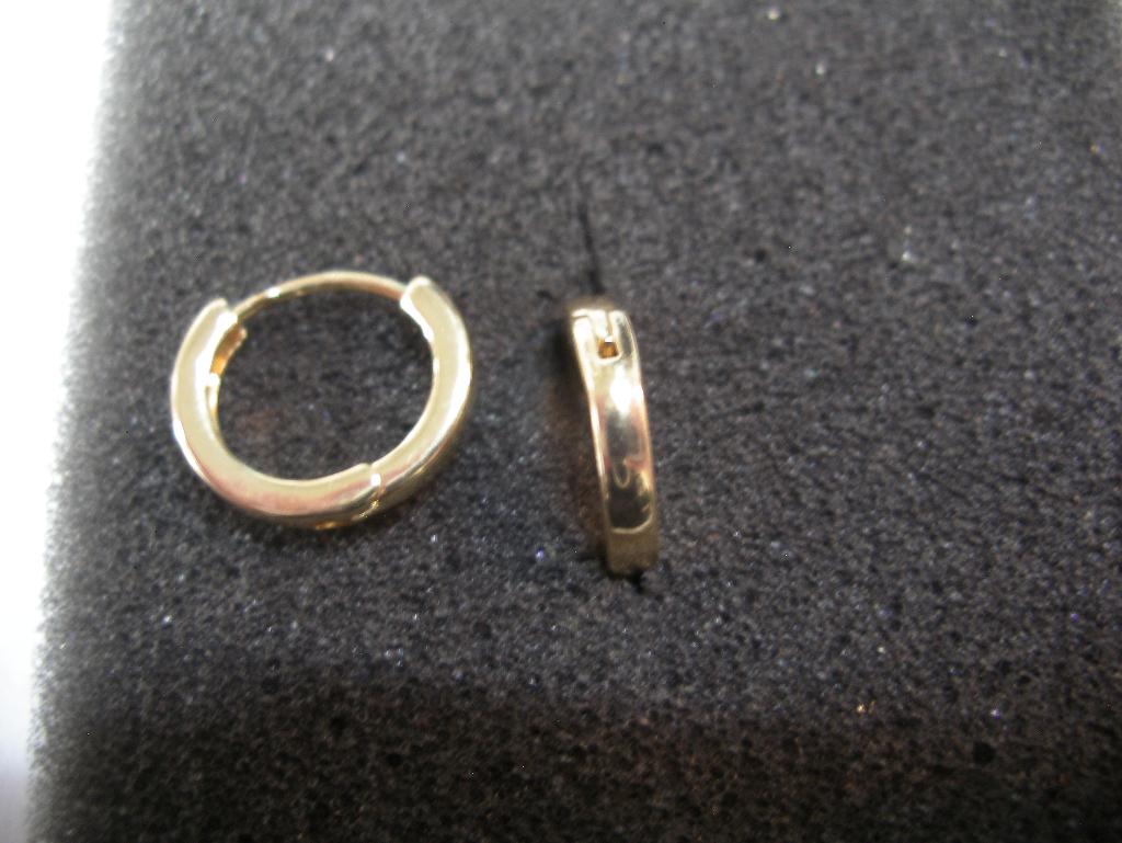Een paar mooie Kleine Goud Vergulde Creool Oorbellen, Sieraden, Tassen en Uiterlijk, Antieke sieraden, Verzenden, Goud, Oorbellen