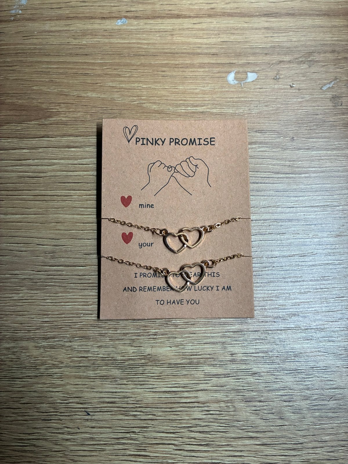 Pinky Promise Armbandjes - Gouden Hartjes, Ophalen of Verzenden, Nieuw, Goud