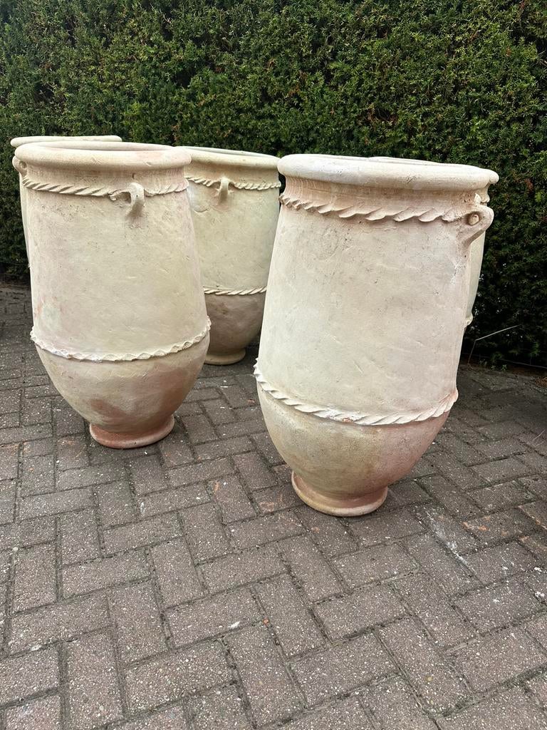 Grote terracotta potten, Tuin en Terras, Bloempotten, Ophalen, 40 cm of meer, Rond, Nieuw