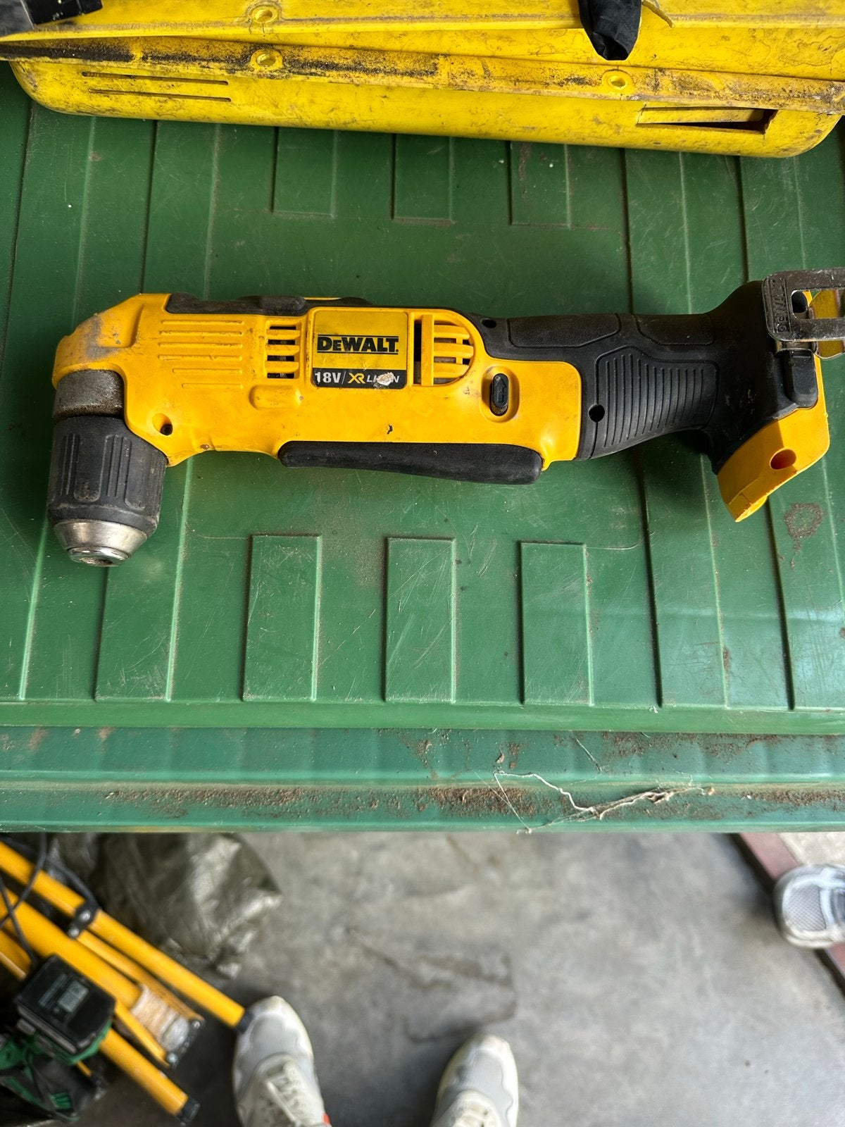 DeWalt 18V XR Haakse Schroeftol, Gebruikt, Variabele snelheid, Ophalen of Verzenden, Boor- en Schroefmachine