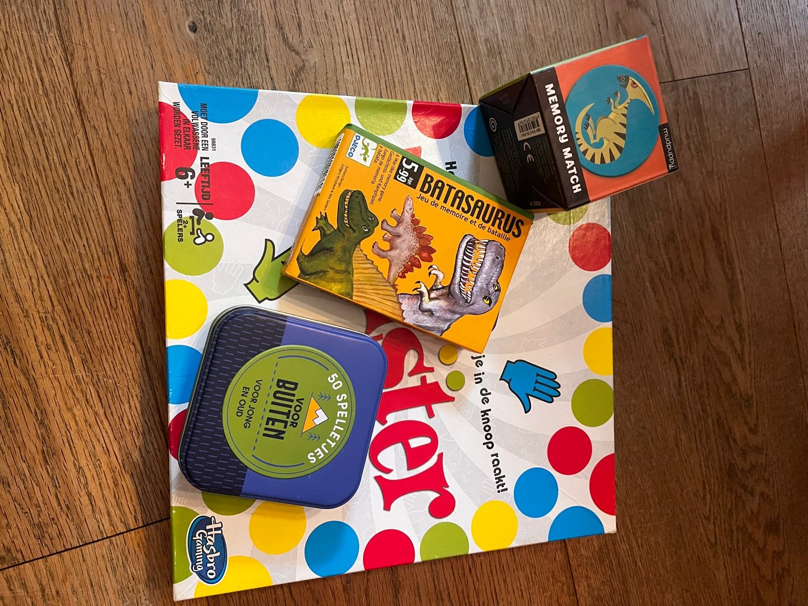 Diverse spellen: Twister, Buitenspellen, Batasaurus, Quiz, Een of twee spelers, Ophalen of Verzenden, Gebruikt, Reisspel