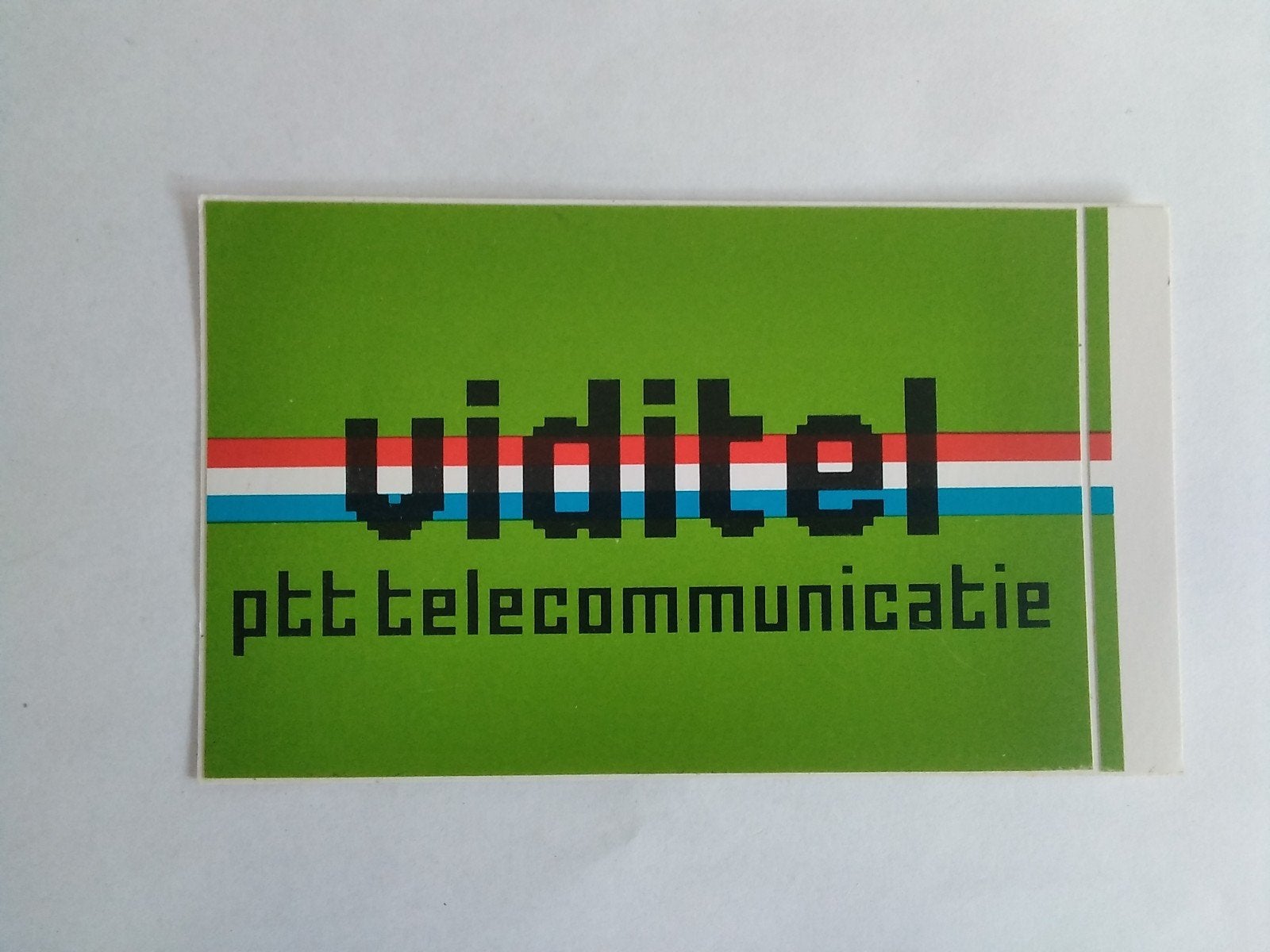 Sticker PTT Telecommunicatie Viditel, Verzenden, Zo goed als nieuw
