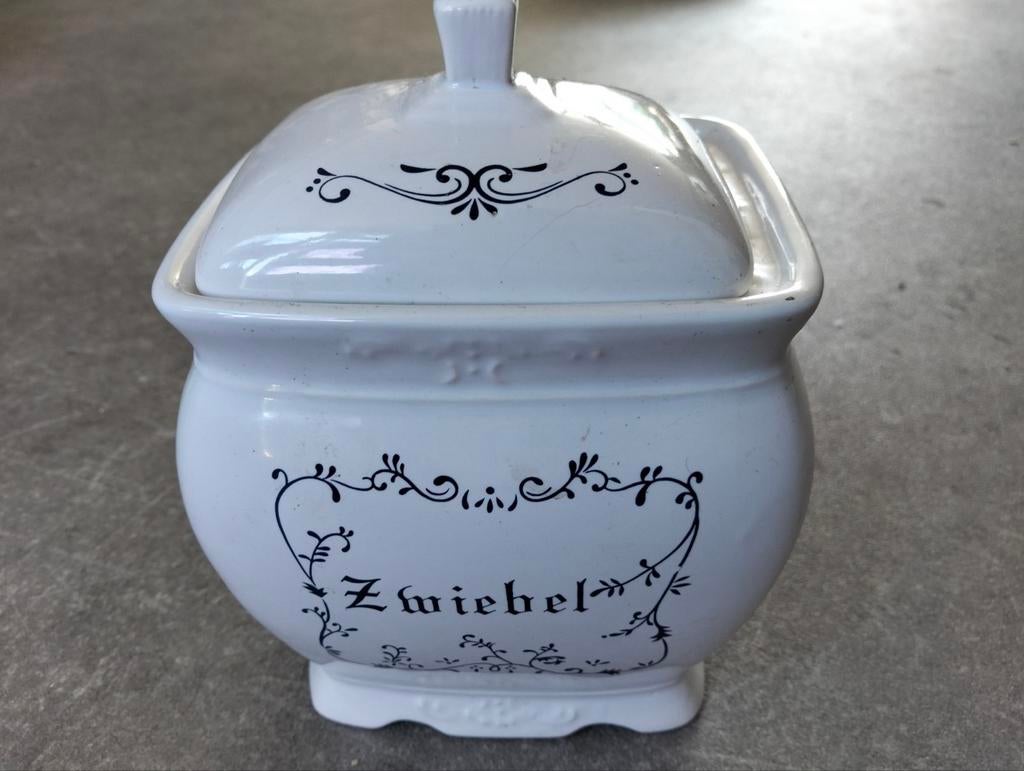 Vintage Voorraadpot Uien - Keramiek, Ophalen of Verzenden