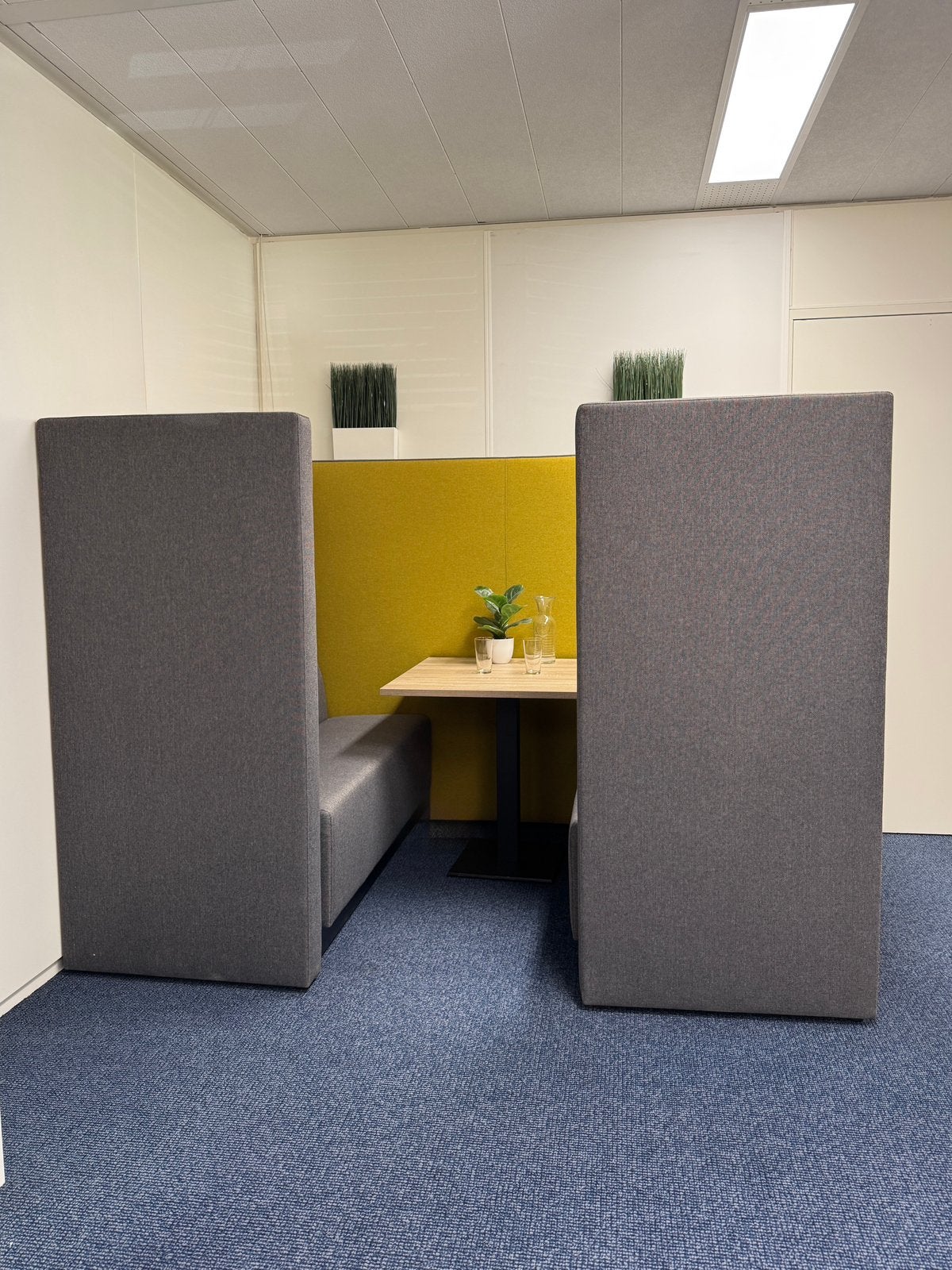 Akoestische vergaderunit 4 personen / treinbank 225x160cm, Ophalen of Verzenden, Demontabel, Zo goed als nieuw, Overige typen