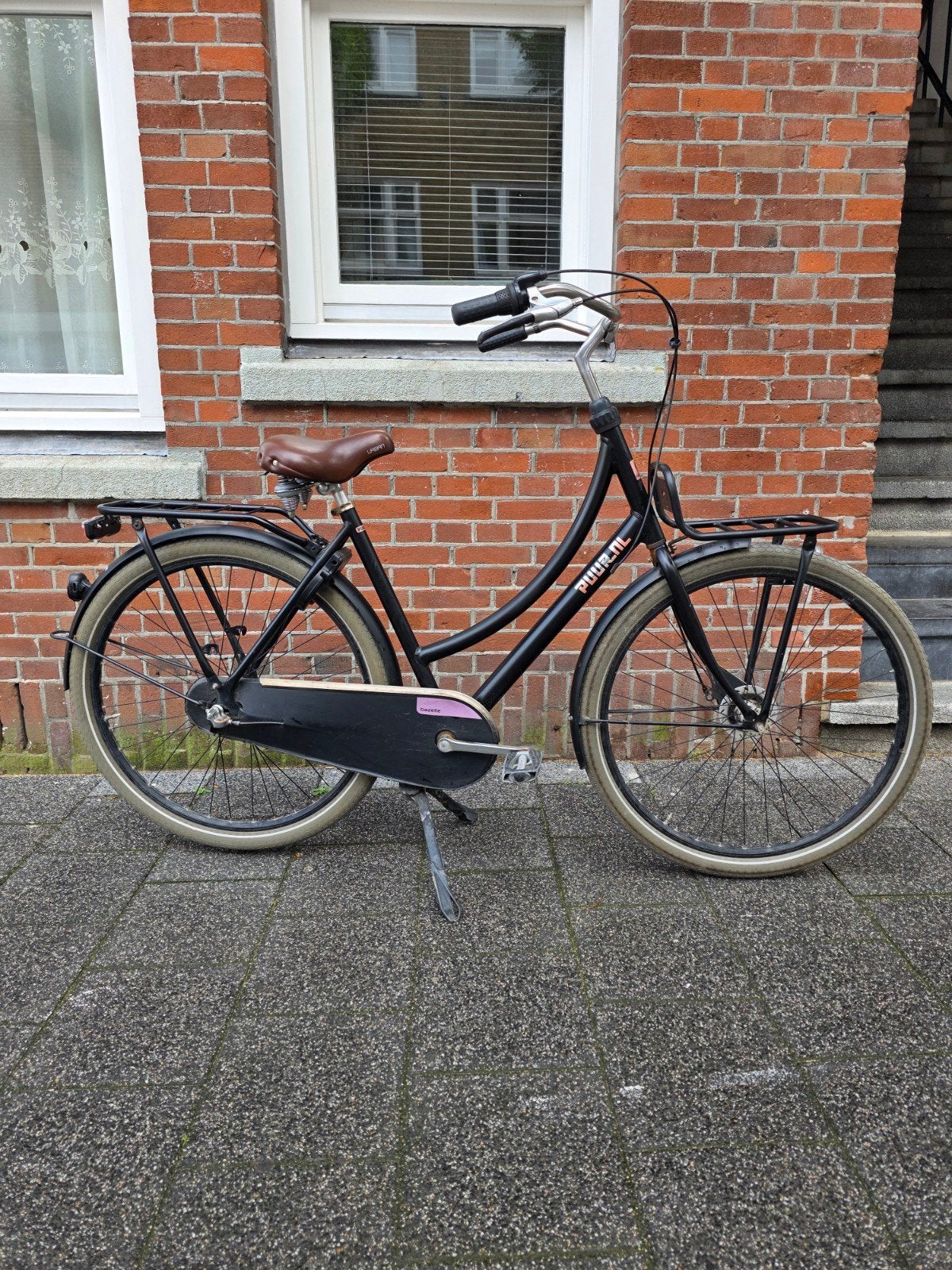 Gazelle puur nl damesfiets 28 inch with 3 gears, 53 tot 56 cm, Ophalen, Zo goed als nieuw