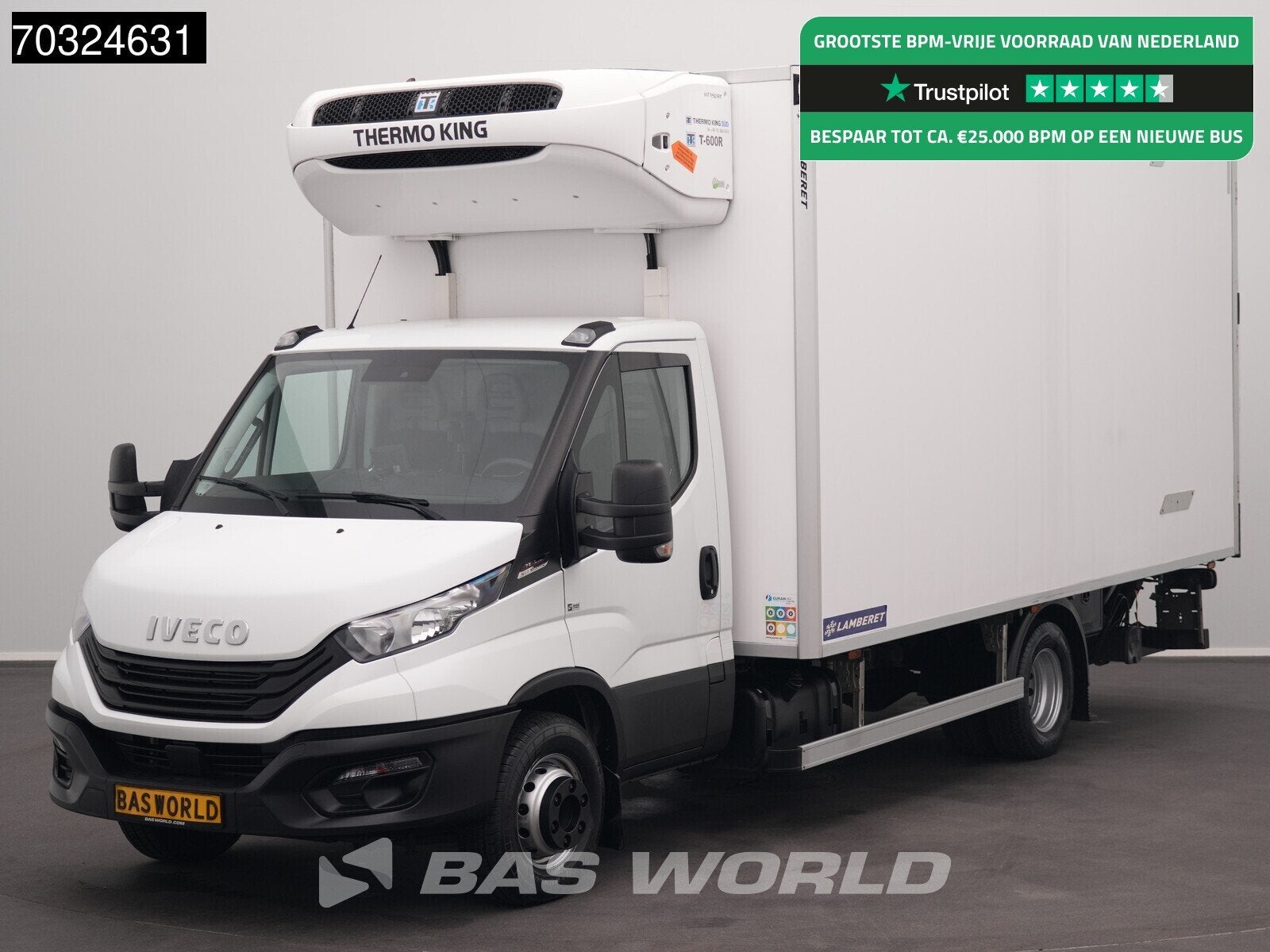 Iveco Daily 72C21 3.0L Automaat Lamberet Laadklep Koelwagen, Automaat, Stof, Gebruikt, Euro 6
