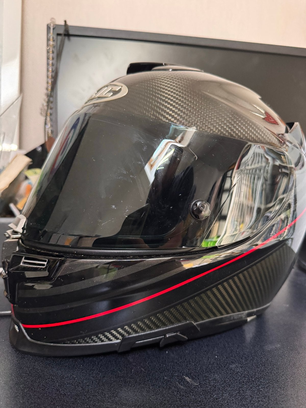 HJC RPHA 70 Carbon helm maat M met 2 vizieren, M, Heren, HJC, Ophalen of Verzenden