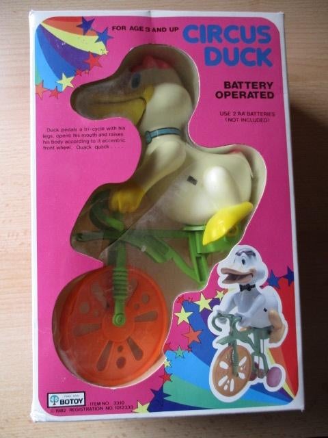 Botoy Circus Duck  Eend op beweegbare driewieler, Ophalen of Verzenden, Nieuw