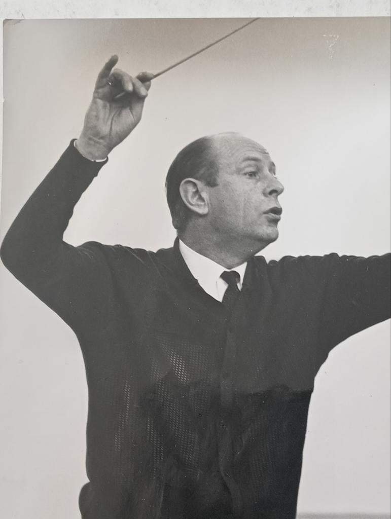 Henk Brusse foto Dirigent Jan Brussen jaren 60-70, Ophalen of Verzenden, Gebruikt