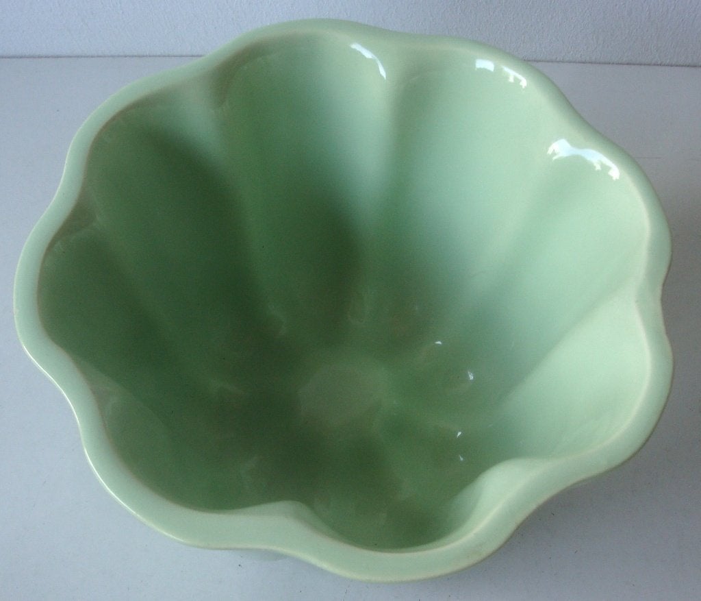 Kleine mintgroene puddingvorm, goede staat, hoogte 9 cm, doo, Ophalen of Verzenden