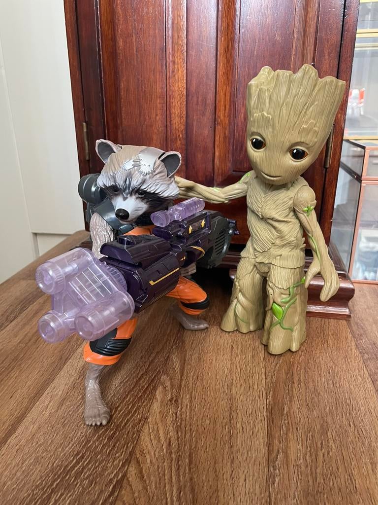 2 Rocket en Groot toys, Guardians of the galaxy., Kinderen en Baby's, Ophalen of Verzenden, Zo goed als nieuw