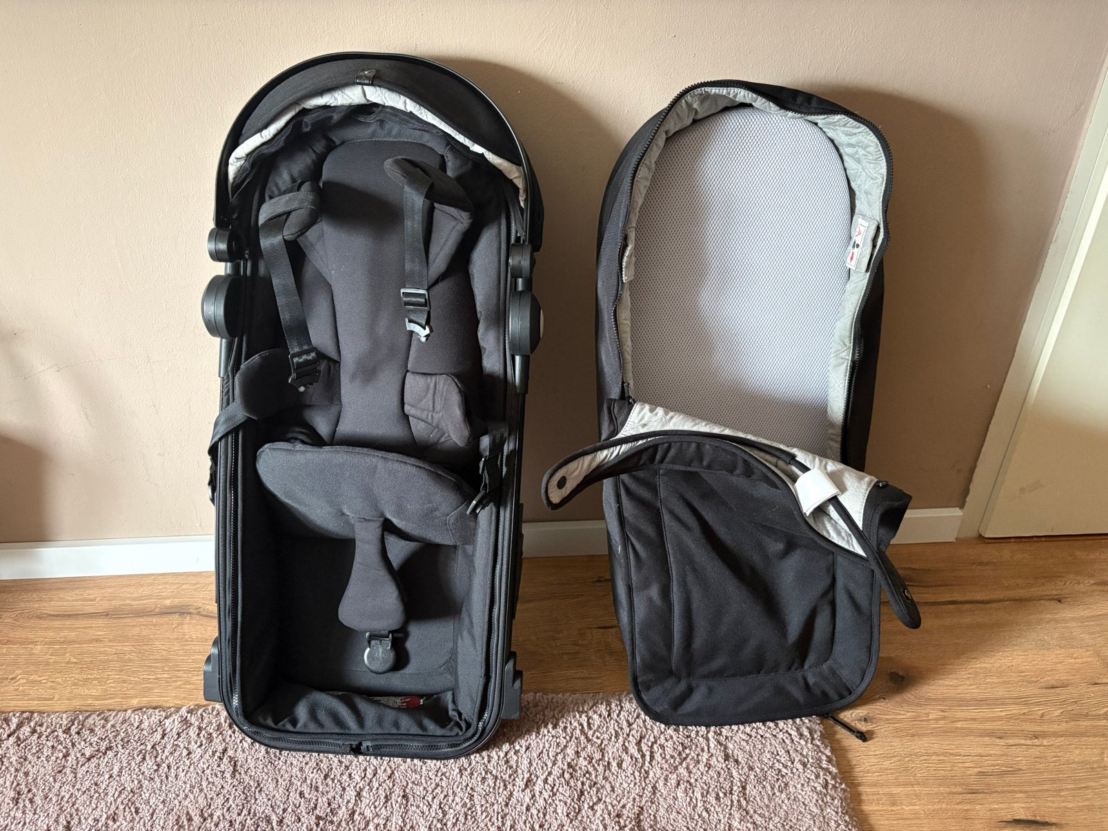 Joolz Geo 2 uitbreidingsset zwart (Brilliant Black)., Kinderen en Baby's, Kinderwagens en Combinaties, Zo goed als nieuw, Kinderwagen