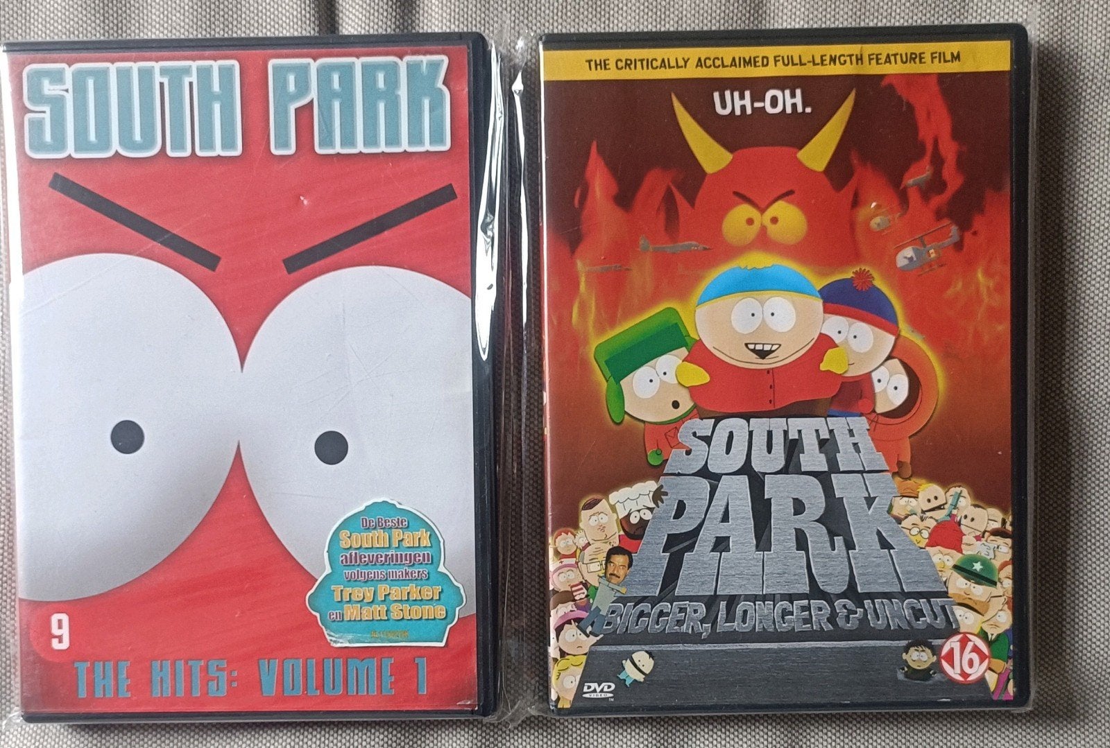 South Park DVD's: The Hits Vol. 1 & Bigger, Longer & Uncut, Cd's en Dvd's, Dvd's | Tv en Series, Engels, Vanaf 16 jaar, Nederlands