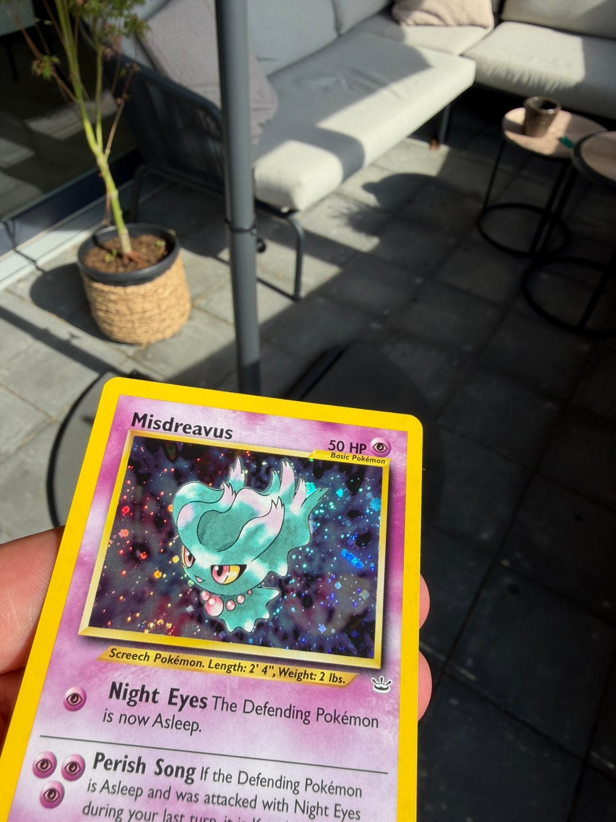 Misdreavus Double Holo Error 11/64 Neo Revelation, Hobby en Vrije tijd, Verzamelkaartspellen | Pokémon, Ophalen of Verzenden, Zo goed als nieuw