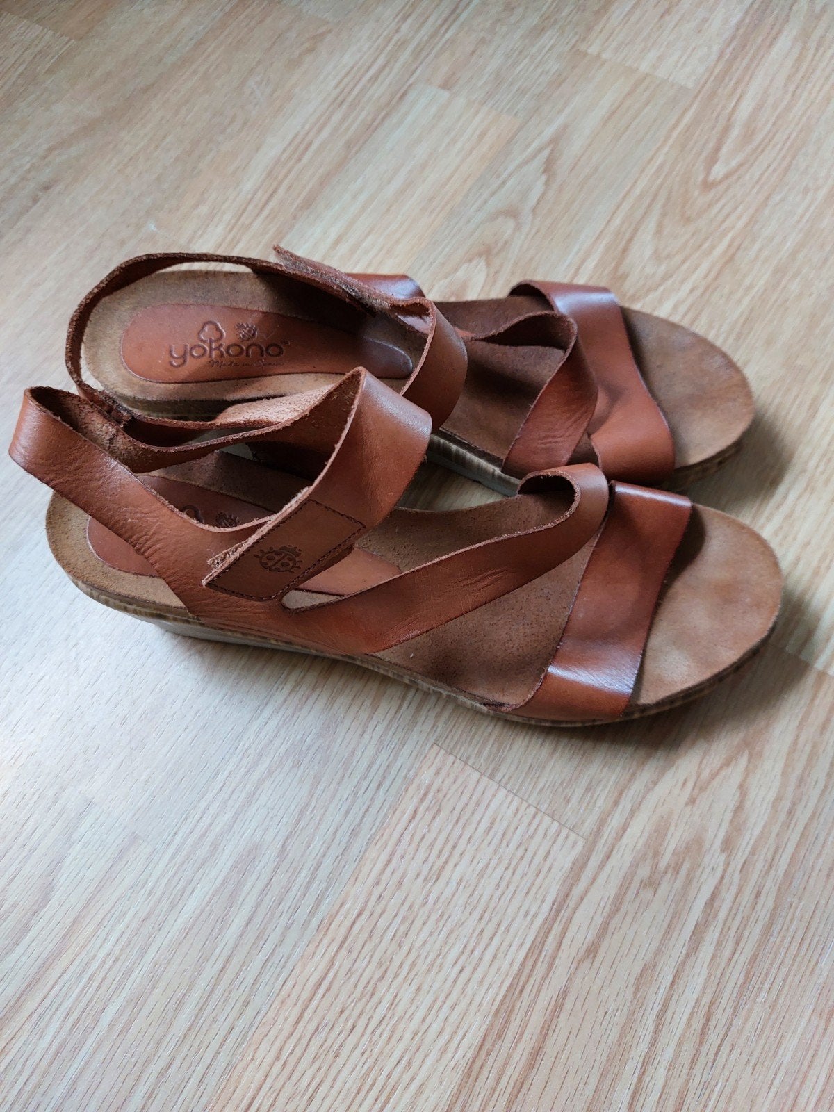 Yokono sandalen, Bruin, Gedragen, Yokono, Sandalen of Muiltjes