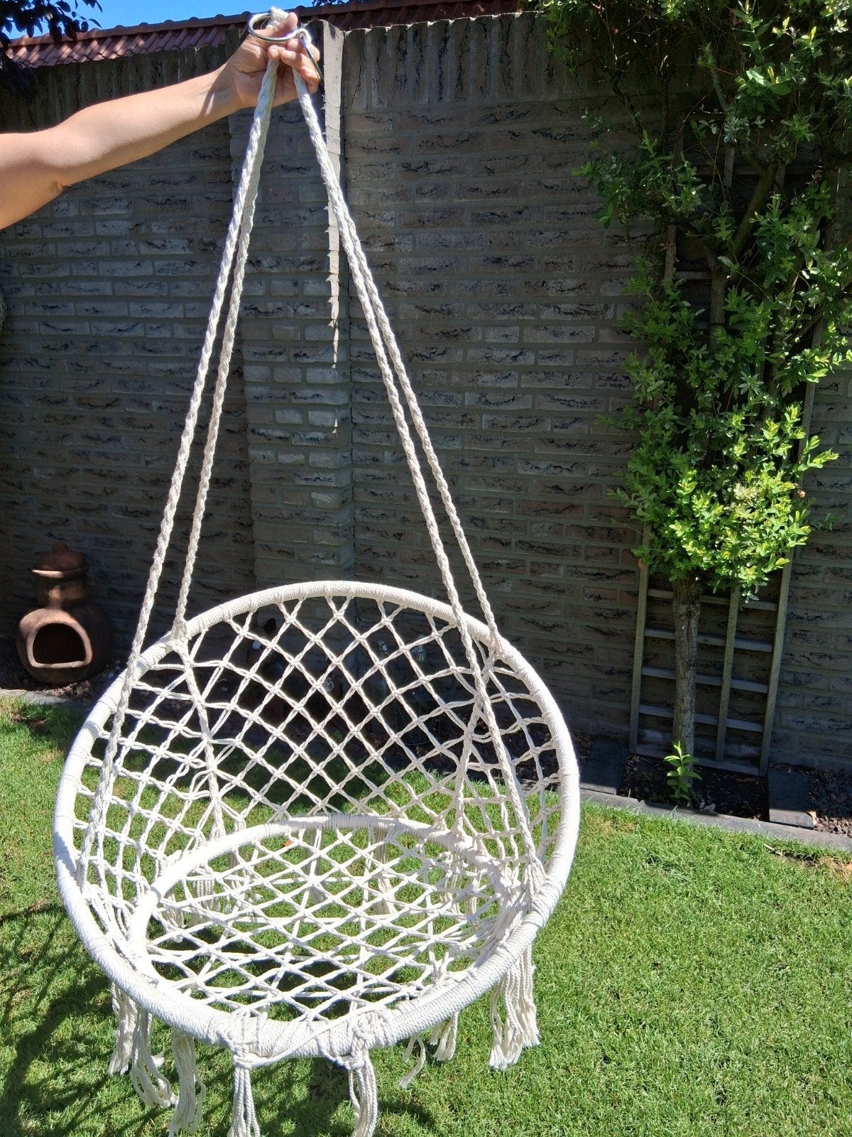 2x Mooie splinternieuwe hangstoel voor binnen en buiten, Ophalen, Nieuw, Eenpersoons, Binnen