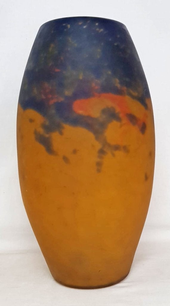 Pâte de verre (glaspasta) Vaas - Muller Frés. Luneville., Ophalen of Verzenden