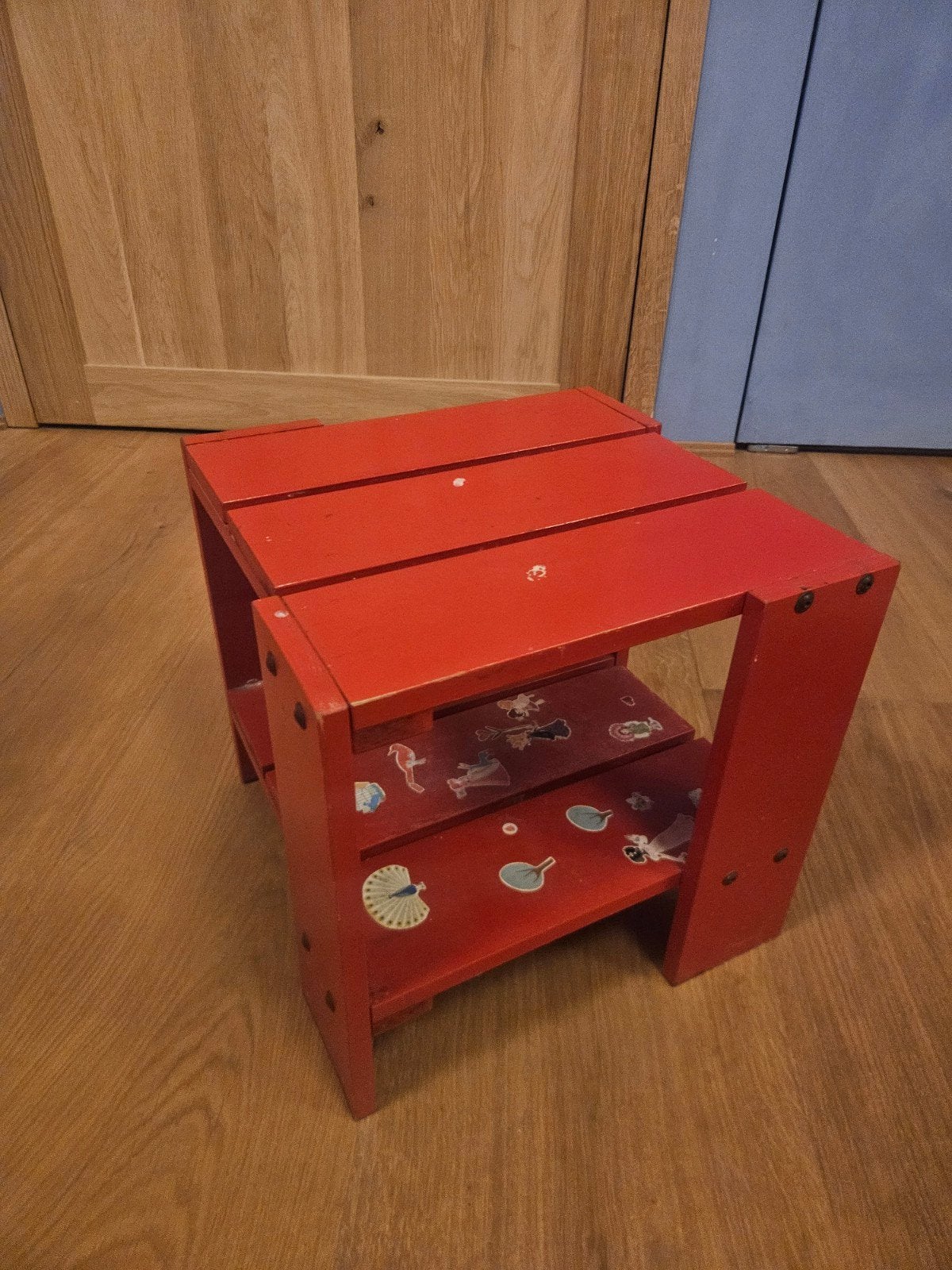 Rood Rietveld Krukje/Krattafel - 2/3 model, Ophalen, Gebruikt, Hout