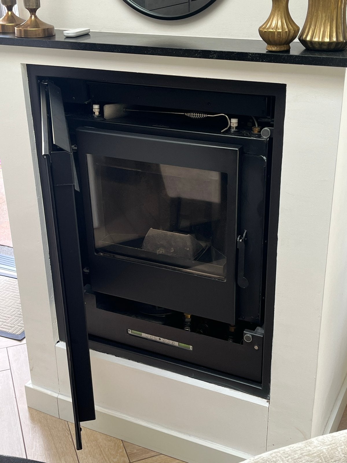 Edilkamin idroppelboxpelletkachel 15,6kw - Recent onderhoud, Ophalen, Zo goed als nieuw, Inbouwhaard, Overige soorten