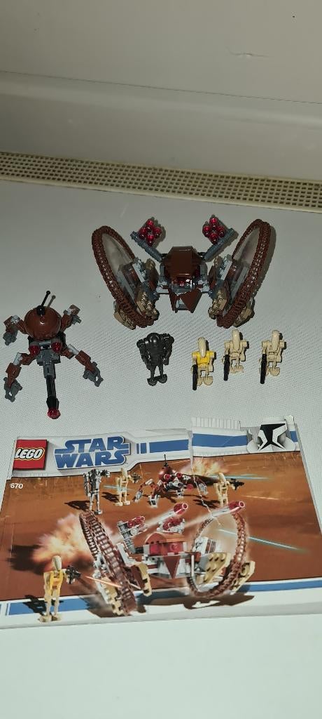 LEGO Star Wars 7670 – Hailfire Droid & Spider Droid Compleet, Ophalen, Compleet, Star Wars, Lego