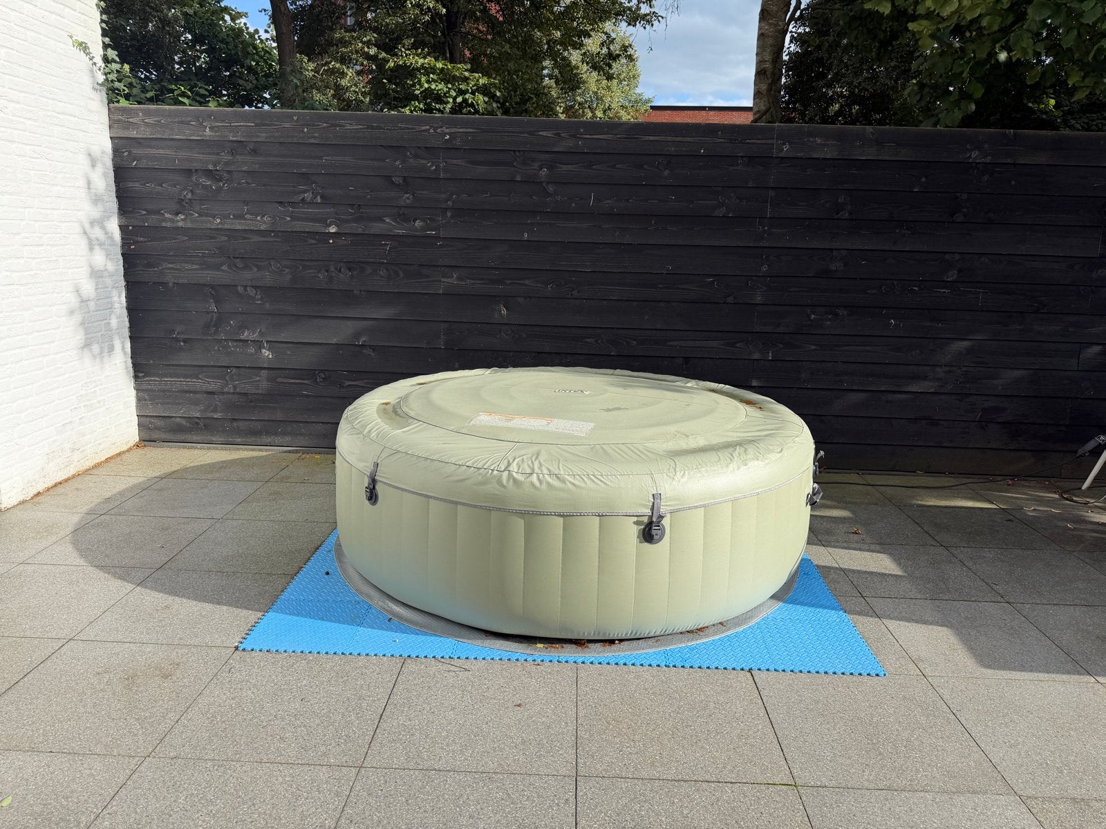 Intex Pure Spa Bubble Massage Olive Green 6-persoons, Tuin en Terras, Ophalen, Opblaaszwembad, Rond, Zo goed als nieuw
